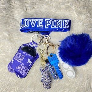 Blue Lanyard Keychains